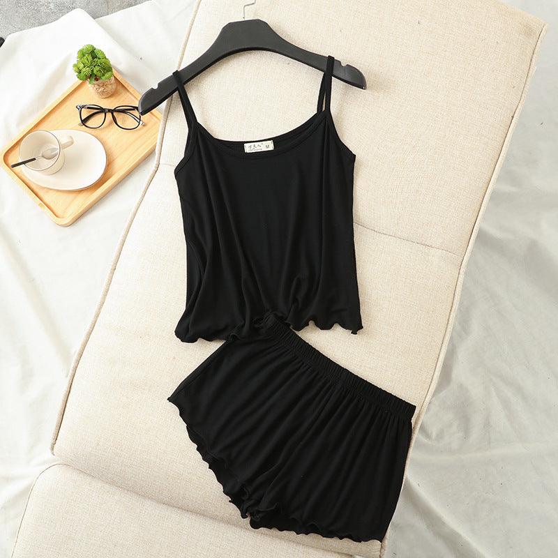 BLACK 2 PCS CAMI SET