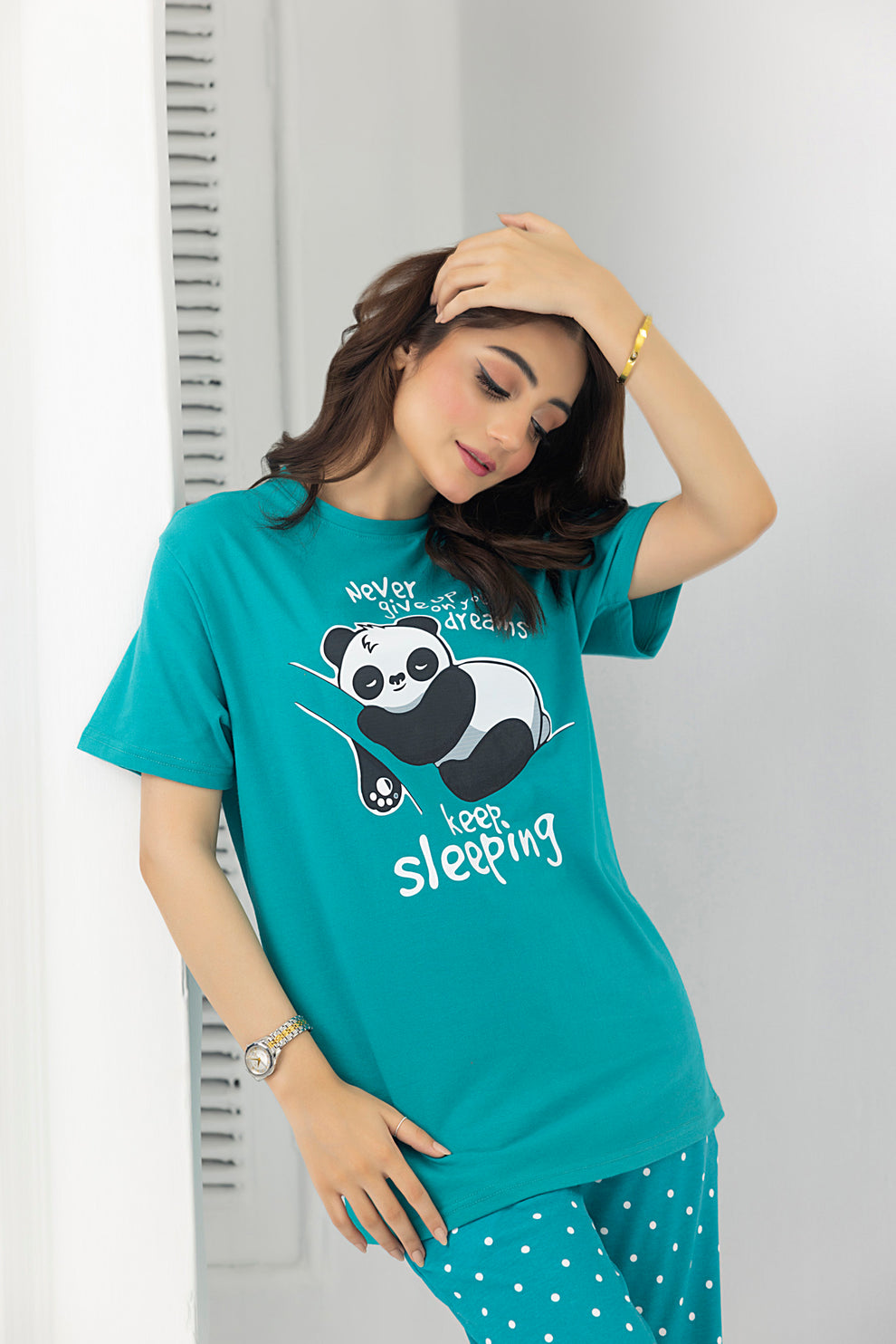 Keep Sleeping Printed Women Pj Set