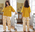 Yellow Sleep Printed Women Pj Set