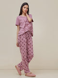 Love Sleep Printed Women Pj Set
