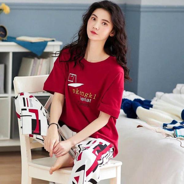 Red Pkengkl Printed Women Pj Set