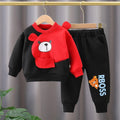 RED & BLACK RBOSS PRINTED WINTER KIDS SWEAT SUIT