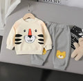 WHITE TIGER PRINTED WINTER KIDS SWEAT SUIT