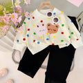 MULTI DOTS PRINTED WINTER KIDS SWEAT SUIT