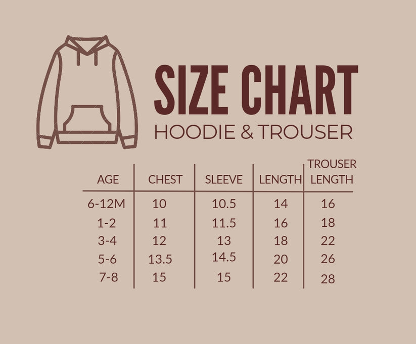 BROWN WINTER KIDS SWEAT SUIT