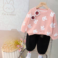 PINK KITTY PRINTED WINTER KIDS SWEAT SUIT