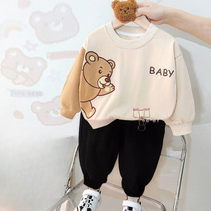 SKIN BABY BEAR PRINTED WINTER KIDS SWEAT SUIT