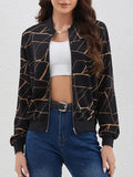 Black & Brown Cross Lining Zipper Jacket