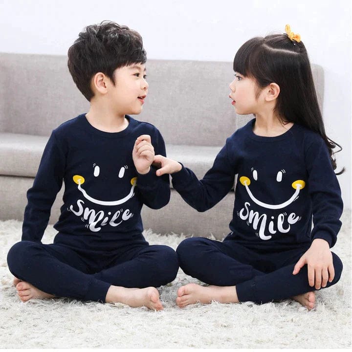 Blue Smiley Printed Kids Wear